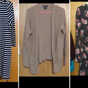 💚Repartee Tan Knit cardigan -Large